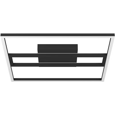 EGLO connect.z Smart Home LED Deckenleuchte Calagrano-Z, ZigBee, App und Sprachsteuerung Alexa, warmweiß-kaltweiß, RGB Backlight, dimmbare Metall Deckenlampe in Schwarz, 45x45 cm EGLO connect.z Smart Home LED Deckenleuchte Calagrano-Z, ZigBee, App und Sprachsteuerung Alexa, warmweiß-kaltweiß, RGB Backlight, dimmbare Metall Deckenlampe in Schwarz, 45x45 cm