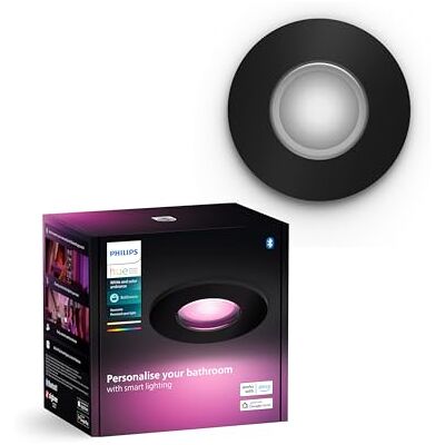 Philips White & Color Ambiance Xamento recessed spotlights 1 Pack, dimmable Bathroom Lights for The Hue System with 16 Million Colours, Intelligent Light Control via Voice and app, Black Philips White & Color Ambiance Xamento recessed spotlights 1 Pack, dimmable Bathroom Lights for The Hue System with 16 Million Colours, Intelligent Light Control via Voice and app, Black