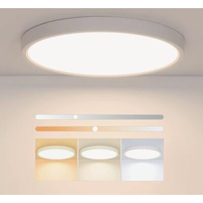 Osairous LED Deckenleuchte Ø40cm, 36W Flach Rund Deckenlampe, IP44 Wasserdicht, 3000K/4500K/6500K Kaltweiße lampen für Wohnzimmer, Schlafzimmer, Badezimmer, Küchenlampe, Flur Osairous LED Deckenleuchte Ø40cm, 36W Flach Rund Deckenlampe, IP44 Wasserdicht, 3000K/4500K/6500K Kaltweiße lampen für Wohnzimmer, Schlafzimmer, Badezimmer, Küchenlampe, Flur