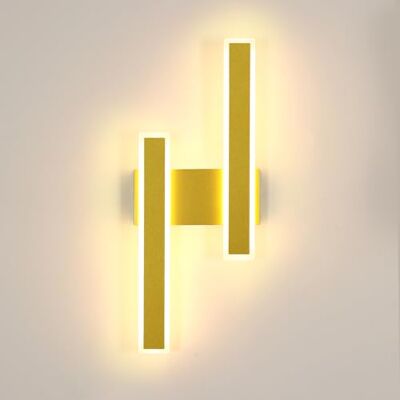 Comely LED Wandleuchte Innen, 32W 3600LM Moderne Wandlampe Gold 3000K Warmweiß, LED Wandbeleuchtung für Schlafzimmer Wohnzimmer Treppenhaus Korridor Comely LED Wandleuchte Innen, 32W 3600LM Moderne Wandlampe Gold 3000K Warmweiß, LED Wandbeleuchtung für Schlafzimmer Wohnzimmer Treppenhaus Korridor