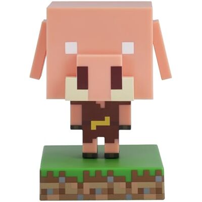 Paladone Minecraft-Piglin-Minifigur-Lampe, offiziell lizenzierte LED-Lampe für Kinderzimmer, Spielzimmer und Heimdekoration, batteriebetriebenes Sammlerstück Paladone Minecraft-Piglin-Minifigur-Lampe, offiziell lizenzierte LED-Lampe für Kinderzimmer, Spielzimmer und Heimdekoration, batteriebetriebenes Sammlerstück