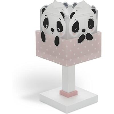 Dalber Kinder Tischlampe Nachttischlampe kinderzimmer Panda tiere Pandabär Rosa, 63161E, E14 Dalber Kinder Tischlampe Nachttischlampe kinderzimmer Panda tiere Pandabär Rosa, 63161E, E14
