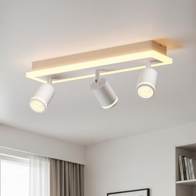 LVWIT Deckenstrahler LED Weiß, Deckenstrahler 3 Flammig, LED Deckenleuchte Schwenkbar, GU10 Deckenlampe Spot, Deckenlampe 3 Flammig Modern, Strahler Deckenspot für Küche, Wohnzimmer, Schlafzimmer LVWIT Deckenstrahler LED Weiß, Deckenstrahler 3 Flammig, LED Deckenleuchte Schwenkbar, GU10 Deckenlampe Spot, Deckenlampe 3 Flammig Modern, Strahler Deckenspot für Küche, Wohnzimmer, Schlafzimmer