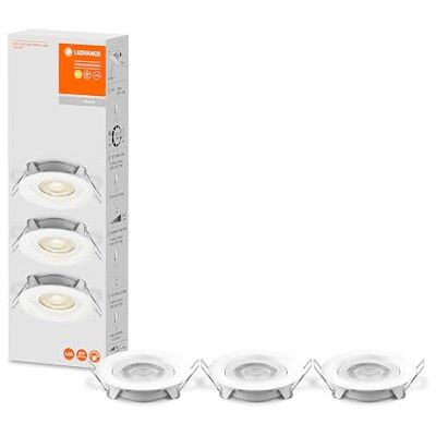 LEDVANCE LED Einbaustrahler, Leuchte für Innenanwendungen, Warmweiß, Stufenlos Dimmbar per Wandschalter, weiss, spot Set ADJ Simpe DIM LEDVANCE LED Einbaustrahler, Leuchte für Innenanwendungen, Warmweiß, Stufenlos Dimmbar per Wandschalter, weiss, spot Set ADJ Simpe DIM