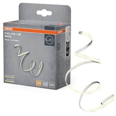 Osram FLEX COB 1.5M LED-Streifen, gelb, 8W, 600lm, warmweißes Licht, COB-Technologie, homogene Lichtverteilung, lange Lebensdauer, einfache Montage, für Innenanwendung, Schutzklasse IP20, 3000K Osram FLEX COB 1.5M LED-Streifen, gelb, 8W, 600lm, warmweißes Licht, COB-Technologie, homogene Lichtverteilung, lange Lebensdauer, einfache Montage, für Innenanwendung, Schutzklasse IP20, 3000K