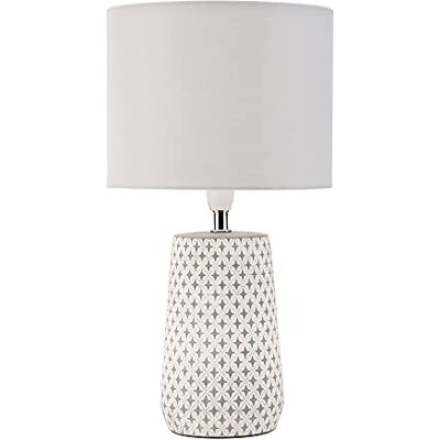 Pauleen 48215 Pretty Purity Tischleuchte max. 20 Watt handgefertigt Weiß, Grau Nachttischlampe im Nature Look aus Stoff, Beton E14 Pauleen 48215 Pretty Purity Tischleuchte max. 20 Watt handgefertigt Weiß, Grau Nachttischlampe im Nature Look aus Stoff, Beton E14