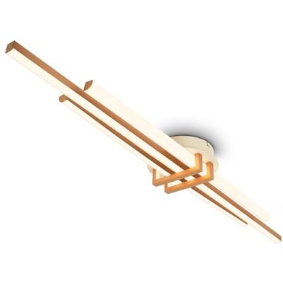 BRILONER LED Deckenlampe mit warmweißem Licht, Eckprofile, LED Lampe, Deckenleuchte, Wohnzimmerlampe, Schlafzimmerlampe, Küchenlampe, Deckenbeleuchtung, Flurlampe, 98x16x7,5 cm, Coffee BRILONER LED Deckenlampe mit warmweißem Licht, Eckprofile, LED Lampe, Deckenleuchte, Wohnzimmerlampe, Schlafzimmerlampe, Küchenlampe, Deckenbeleuchtung, Flurlampe, 98x16x7,5 cm, Coffee