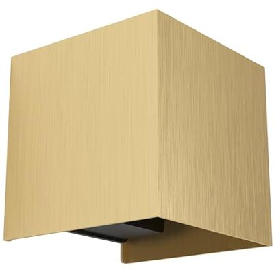 EGLO LED Wandleuchte innen Valmontone, Wandlampe Würfel, indirekte Up und Down Beleuchtung, Wandspot für Schlafzimmer und Wohnzimmer, Metall in Messing, warmweiß, 10 x 10 cm EGLO LED Wandleuchte innen Valmontone, Wandlampe Würfel, indirekte Up und Down Beleuchtung, Wandspot für Schlafzimmer und Wohnzimmer, Metall in Messing, warmweiß, 10 x 10 cm