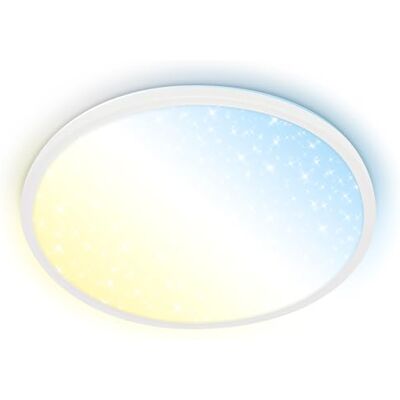 BRILONER LED Panel mit Fernbedienung, dimmbar, Sternenhimmel, CCT warmweiß bis kaltweiß, LED Lampe, Deckenleuchte, Wohnzimmerlampe, Küchenlampe, Deckenbeleuchtung, Flurlampe, 37,5x4,5 cm, Weiß BRILONER LED Panel mit Fernbedienung, dimmbar, Sternenhimmel, CCT warmweiß bis kaltweiß, LED Lampe, Deckenleuchte, Wohnzimmerlampe, Küchenlampe, Deckenbeleuchtung, Flurlampe, 37,5x4,5 cm, Weiß