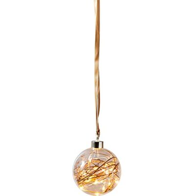 EGLO LED-Weihnachtskugel für Innen, beleuchtete Glaskugel zum Aufhängen Ø 15 cm, Leuchtkugel zum Hängen, extra-warmweiß, Strom-Betrieb EGLO LED-Weihnachtskugel für Innen, beleuchtete Glaskugel zum Aufhängen Ø 15 cm, Leuchtkugel zum Hängen, extra-warmweiß, Strom-Betrieb
