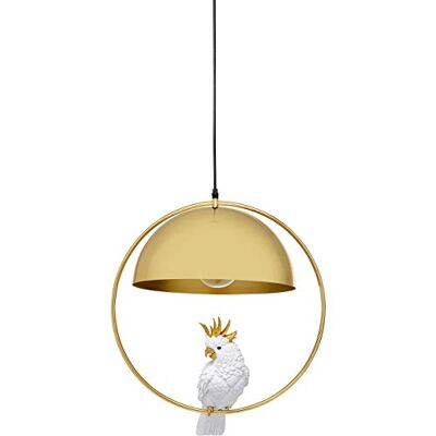 Kare Design Hängeleuchte Animal Cockatoo, Gold/Weiß, Hängelampe, Pendelleuchte, Stahl Gestell, Stahl Schirm, schwenkbar, handgearbeitet, keine Leuchtmittel inklusive, 60x46x46 cm (H/B/T) Kare Design Hängeleuchte Animal Cockatoo, Gold/Weiß, Hängelampe, Pendelleuchte, Stahl Gestell, Stahl Schirm, schwenkbar, handgearbeitet, keine Leuchtmittel inklusive, 60x46x46 cm (H/B/T)