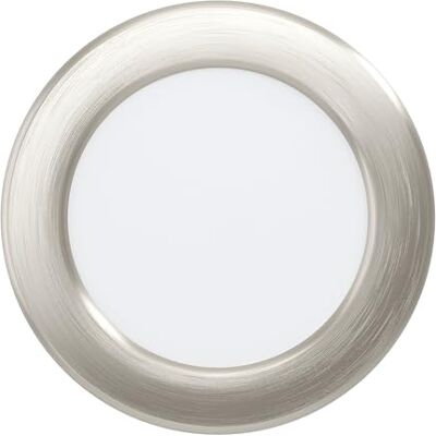 EGLO LED Einbaustrahler Fueva 5, Ø 11,7 cm, Spot Aus Stahl und Kunststoff Leuchtfläche, Einbauleuchte in Silber, Weiß, flach, geringe Einbautiefe 26 mm, warmweiß EGLO LED Einbaustrahler Fueva 5, Ø 11,7 cm, Spot Aus Stahl und Kunststoff Leuchtfläche, Einbauleuchte in Silber, Weiß, flach, geringe Einbautiefe 26 mm, warmweiß