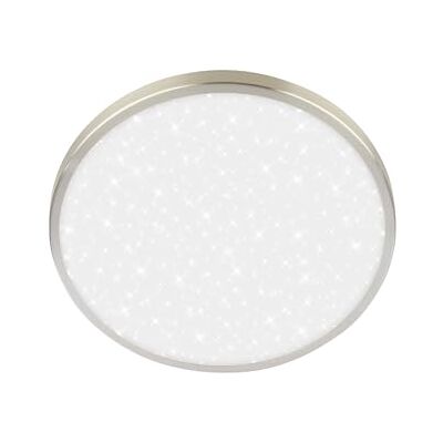 BRILONER LED Deckenlampe mit Dekorblende, neutralweiße Lichtfarbe, Sternenhimmel, LED Lampe, Deckenleuchte, Wohnzimmerlampe, Küchenlampe, Deckenbeleuchtung, Flurlampe, 24 x 6 cm, Nickel-matt BRILONER LED Deckenlampe mit Dekorblende, neutralweiße Lichtfarbe, Sternenhimmel, LED Lampe, Deckenleuchte, Wohnzimmerlampe, Küchenlampe, Deckenbeleuchtung, Flurlampe, 24 x 6 cm, Nickel-matt