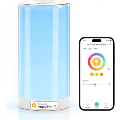 meross Smart WiFi Nachtischlampe, LED RGBWW Touch-Tischlampe, Mattweiß Kompatibel mit HomeKit/Alexa/Google, 2700–6500K, Ambientelampe für Schlafzimmer, Kinder, Wohnzimmer-Dekoration (nur 2.4GHz) meross Smart WiFi Nachtischlampe, LED RGBWW Touch-Tischlampe, Mattweiß Kompatibel mit HomeKit/Alexa/Google, 2700–6500K, Ambientelampe für Schlafzimmer, Kinder, Wohnzimmer-Dekoration (nur 2.4GHz)