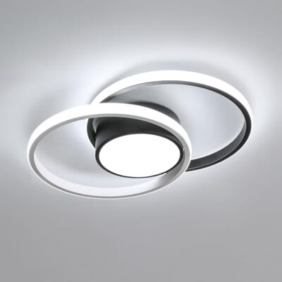 Comely LED Deckenlampe, 42W LED Deckenleuchte Modern Runden Lampe für Schlafzimmer Badezimmer Küche Balkon, Dia 40cm, 6500K kaltes weißes Licht, Schwarz Comely LED Deckenlampe, 42W LED Deckenleuchte Modern Runden Lampe für Schlafzimmer Badezimmer Küche Balkon, Dia 40cm, 6500K kaltes weißes Licht, Schwarz
