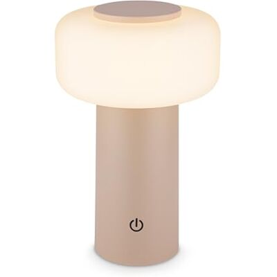 BRILONER LED Tischlampe kabellos IP44 mit Touch, dimmbar, Akku & Lichtquelle tauschbar, Nachttischlampe, Leselampe, LED Lampe, Dekolampe, Tischleuchte, Akku Lampe, 13x20,6 cm, Beige BRILONER LED Tischlampe kabellos IP44 mit Touch, dimmbar, Akku & Lichtquelle tauschbar, Nachttischlampe, Leselampe, LED Lampe, Dekolampe, Tischleuchte, Akku Lampe, 13x20,6 cm, Beige
