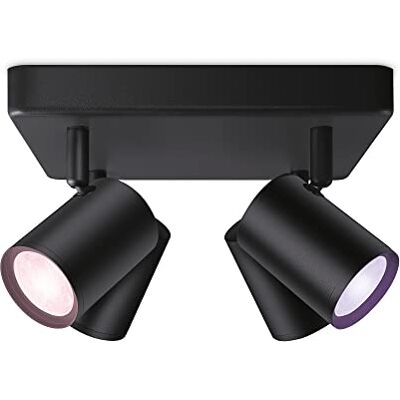 WiZ Imageo 4er-Spot Tunable White & Color, dimmbar, 16 Mio. Farben, smarte Steuerung per App/Stimme über WLAN, schwarz WiZ Imageo 4er-Spot Tunable White & Color, dimmbar, 16 Mio. Farben, smarte Steuerung per App/Stimme über WLAN, schwarz