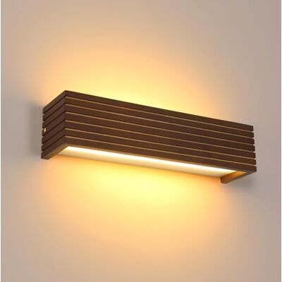 Comely Holz Wandlampe Innen, 18W Moderne LED Wandleuchte 3000K Warmweiß, LED Wandbeleuchtung für Schlafzimmer Wohnzimmer Treppenhaus Korridor, Braun Comely Holz Wandlampe Innen, 18W Moderne LED Wandleuchte 3000K Warmweiß, LED Wandbeleuchtung für Schlafzimmer Wohnzimmer Treppenhaus Korridor, Braun
