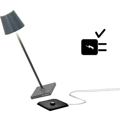 Zafferano Poldina Pro Micro Kabellose LED-Tischlampe Wiederaufladbar 2200-2700-3000K,IP65 Innen/Außeneinsatz,H27.5cm Mehrfach-USB-Ladegerät-Dunkelgrau,LD0490N3x1,H 27.5cm/Sockeldurchmesser 7cm Zafferano Poldina Pro Micro Kabellose LED-Tischlampe Wiederaufladbar 2200-2700-3000K,IP65 Innen/Außeneinsatz,H27.5cm Mehrfach-USB-Ladegerät-Dunkelgrau,LD0490N3x1,H 27.5cm/Sockeldurchmesser 7cm