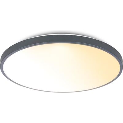 BRILONER LED Deckenlampe mit Fernbedienung, dimmbar, Dekorblende, warmweiß bis neutralweiß, LED Lampe, Deckenleuchte, Wohnzimmerlampe, Küchenlampe, Deckenbeleuchtung, 38 x 6,5 cm, Anthrazit BRILONER LED Deckenlampe mit Fernbedienung, dimmbar, Dekorblende, warmweiß bis neutralweiß, LED Lampe, Deckenleuchte, Wohnzimmerlampe, Küchenlampe, Deckenbeleuchtung, 38 x 6,5 cm, Anthrazit