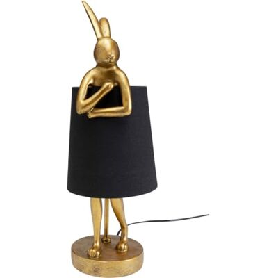 Kare Design Tischleuchte Animal Rabbit, Gold/Schwarz, 50x17x20 cm, Tischlampe, Nachttischlampe, Hasenleuchte, Tiermotiv, Leuchtmittel nicht inklusive, Wohnzimmer Kare Design Tischleuchte Animal Rabbit, Gold/Schwarz, 50x17x20 cm, Tischlampe, Nachttischlampe, Hasenleuchte, Tiermotiv, Leuchtmittel nicht inklusive, Wohnzimmer