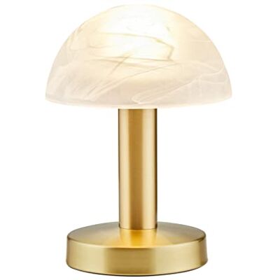 Trio Leuchten LED Tischleuchte Fynn II 599110108, Metall Messing matt, Glas alabasterfarbig weiß, inkl. 1x E14 4.9 Watt LED, Touch-Me-Funktion (4-fach schaltbar, 3 Helligkeitsstufen), Höhe 21cm Trio Leuchten LED Tischleuchte Fynn II 599110108, Metall Messing matt, Glas alabasterfarbig weiß, inkl. 1x E14 4.9 Watt LED, Touch-Me-Funktion (4-fach schaltbar, 3 Helligkeitsstufen), Höhe 21cm