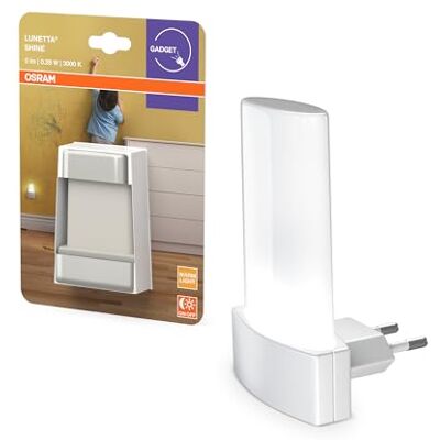 Osram Steckdosen-Nachtlicht, Tageslichtsensor, 3000K warmweiß, 0,28W, Weiß, Schutzart IP20, für Kinderzimmer und Wohnbereiche Osram Steckdosen-Nachtlicht, Tageslichtsensor, 3000K warmweiß, 0,28W, Weiß, Schutzart IP20, für Kinderzimmer und Wohnbereiche