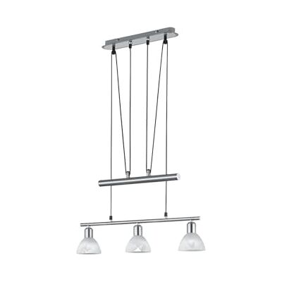 Trio Leuchten LED-JoJo-Pendelleuchte "Levisto" in Nickel matt, Glas alabasterfarbig weiß 371010307 Trio Leuchten LED-JoJo-Pendelleuchte "Levisto" in Nickel matt, Glas alabasterfarbig weiß 371010307