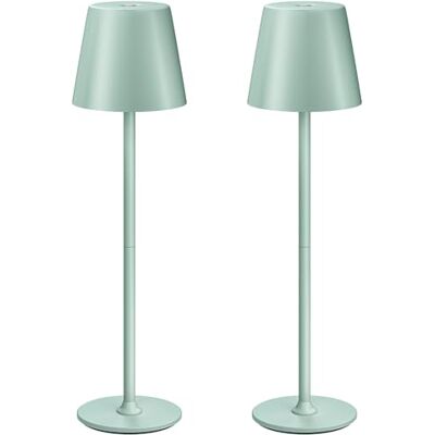 UPXNBOR LED Tischlampe Kabellos 2 Stück, Dimmbare Nachttischlampe Touch, Akku Tischleuchte Kabellos, Indoor Outdoor Tischlampe Akku, 3-stufig Warmlicht, IP54 Wasserdicht, Vollmetallgehäuse, Grün UPXNBOR LED Tischlampe Kabellos 2 Stück, Dimmbare Nachttischlampe Touch, Akku Tischleuchte Kabellos, Indoor Outdoor Tischlampe Akku, 3-stufig Warmlicht, IP54 Wasserdicht, Vollmetallgehäuse, Grün