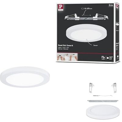 Paulmann 95391 LED Panel Einbaupanel 2in1 Cover-it mit Bewegungssensor 225mm rund 1x16,5 W Tageslichtweiß Weiß matt Einbauleuchte Kunststoff 4000 K Paulmann 95391 LED Panel Einbaupanel 2in1 Cover-it mit Bewegungssensor 225mm rund 1x16,5 W Tageslichtweiß Weiß matt Einbauleuchte Kunststoff 4000 K