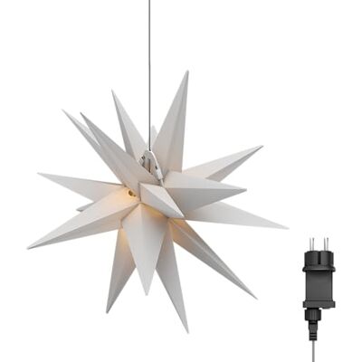 goobay LED Weihnachtsstern 3D Ø 56 cm – mit Timer, 18 Zacken, für dekorative Innenbeleuchtung, mit 4,5 V Netzteil, Weiß – 64789 goobay LED Weihnachtsstern 3D Ø 56 cm – mit Timer, 18 Zacken, für dekorative Innenbeleuchtung, mit 4,5 V Netzteil, Weiß – 64789