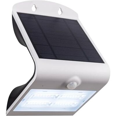 EGLO LED Außenleuchte Lamozzo, 2 flammige Außenlampe mit Bewegungsmelder, Solar-Wandlampe aus Kunststoff in Weiß mit Tag & Nacht Sensor, Akku Lampe, warmweiß und neutralweiß, IP54 EGLO LED Außenleuchte Lamozzo, 2 flammige Außenlampe mit Bewegungsmelder, Solar-Wandlampe aus Kunststoff in Weiß mit Tag & Nacht Sensor, Akku Lampe, warmweiß und neutralweiß, IP54