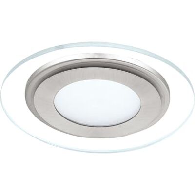 EGLO LED Einbaustrahler Pineda 1, Spot aus Stahl und Kunststoff, Einbauleuchte in Silber, Weiß, Klar, Einbauspot flach, Ø 14,5 cm EGLO LED Einbaustrahler Pineda 1, Spot aus Stahl und Kunststoff, Einbauleuchte in Silber, Weiß, Klar, Einbauspot flach, Ø 14,5 cm