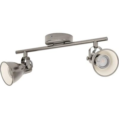 EGLO LED Deckenlampe Seras, 2 flammige Deckenleuchte industrial, Deckenstrahler aus Metall, Wohnzimmerlampe in Nickel-Antik, Flurlampe, Spots inkl. GU10 Leuchtmittel, warmweiß EGLO LED Deckenlampe Seras, 2 flammige Deckenleuchte industrial, Deckenstrahler aus Metall, Wohnzimmerlampe in Nickel-Antik, Flurlampe, Spots inkl. GU10 Leuchtmittel, warmweiß