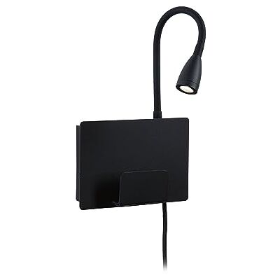 Paulmann 71101 LED Wandleuchte Halina USB C 2700K 200lm 230V 2,4W Schwarz matt Wandleselampe Paulmann 71101 LED Wandleuchte Halina USB C 2700K 200lm 230V 2,4W Schwarz matt Wandleselampe