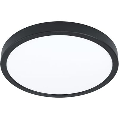 EGLO LED Deckenleuchte Fueva 5, Ø 28,5 cm, runde Deckenlampe mit Bewegungsmelder, Aufbaulampe aus Metall in Schwarz und Kunststoff in Weiß, Deckenbeleuchtung warmweiß EGLO LED Deckenleuchte Fueva 5, Ø 28,5 cm, runde Deckenlampe mit Bewegungsmelder, Aufbaulampe aus Metall in Schwarz und Kunststoff in Weiß, Deckenbeleuchtung warmweiß