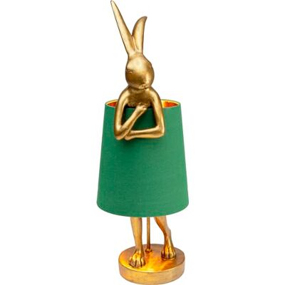 Kare Design Tischlampe Animal Rabbit, Grün/Gold, Hasenleuchte, Tischleuchte, Nachttischlampe, Tiermotiv, Schreibtischlampe, Kippschalter am Kabel, Leuchtmittel nicht inklusive, 68x23x26 cm (H/B/T) Kare Design Tischlampe Animal Rabbit, Grün/Gold, Hasenleuchte, Tischleuchte, Nachttischlampe, Tiermotiv, Schreibtischlampe, Kippschalter am Kabel, Leuchtmittel nicht inklusive, 68x23x26 cm (H/B/T)