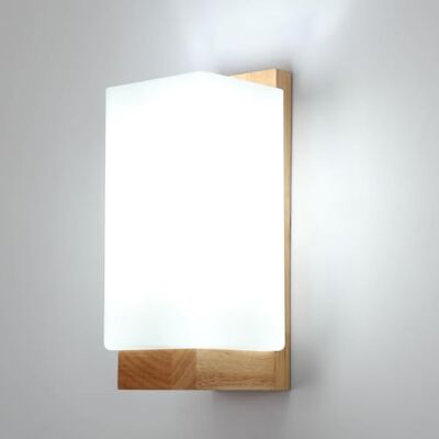 Comely Holz Wandleuchte Innen, Vintage Wandlampe Innen mit Glas Lampenschirm, Elegante Wandbeleuchtung für Wohnzimmer Korridor Schlafzimmer Flur, E27 Comely Holz Wandleuchte Innen, Vintage Wandlampe Innen mit Glas Lampenschirm, Elegante Wandbeleuchtung für Wohnzimmer Korridor Schlafzimmer Flur, E27