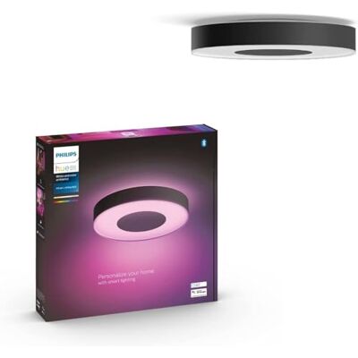 Philips White & Color Ambiance Infuse Deckenleuchte L (3.700 lm), dimmbare Raumbeleuchtung für das Hue Lichtsystem mit 16 Mio. Farben, smarte Lichtsteuerung über Sprache und App, schwarz Philips White & Color Ambiance Infuse Deckenleuchte L (3.700 lm), dimmbare Raumbeleuchtung für das Hue Lichtsystem mit 16 Mio. Farben, smarte Lichtsteuerung über Sprache und App, schwarz