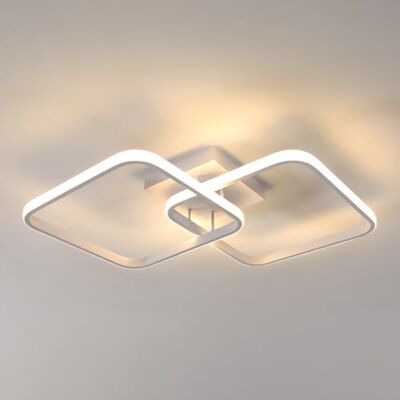 Osairous LED Deckenleuchte Moderne, 42W 4700LM LED Deckenlampe Quadratische 64CM, Weiß Küchenlampe Deckenleuchte Acryl für Küche Esszimmer Wohnzimmer Studio Büro, Warmweißes Licht 3000K Osairous LED Deckenleuchte Moderne, 42W 4700LM LED Deckenlampe Quadratische 64CM, Weiß Küchenlampe Deckenleuchte Acryl für Küche Esszimmer Wohnzimmer Studio Büro, Warmweißes Licht 3000K