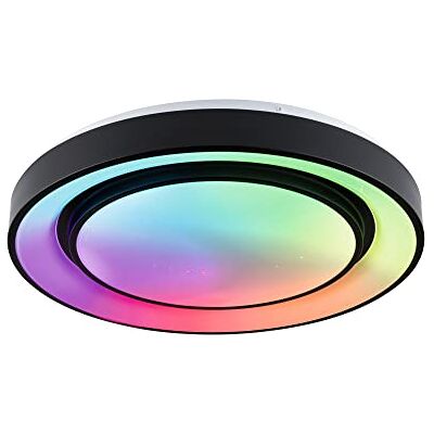 Paulmann 70545 LED Deckenleuchte Rainbow mit Regenbogeneffekt incl. 1x38,5 W dimmbar dynamicRGBW Farbsteuerung Schwarz, Weiß Kunststoff, Metall 3000 K Paulmann 70545 LED Deckenleuchte Rainbow mit Regenbogeneffekt incl. 1x38,5 W dimmbar dynamicRGBW Farbsteuerung Schwarz, Weiß Kunststoff, Metall 3000 K