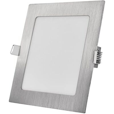 EMOS LED Panel 12,5 W, quadratische 1050 lm Einbauleuchte, Deckenleuchte 17 x 17 cm, extra flach, Einbautiefe 2,1 cm, 3 einstellbare Lichtfarben warmweiß-neutralweiß (3000-4000K), inkl. LED-Treiber EMOS LED Panel 12,5 W, quadratische 1050 lm Einbauleuchte, Deckenleuchte 17 x 17 cm, extra flach, Einbautiefe 2,1 cm, 3 einstellbare Lichtfarben warmweiß-neutralweiß (3000-4000K), inkl. LED-Treiber