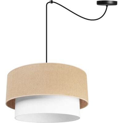 Light Home LH Light-Home Juta Hängelampe Boho Deckenlampe Esszimmer und Küche Pendelleuchte aus Metall mit Soff Lampenschirm (E27) ⌀ 45 cm Schwarz Untersatz Jute Weiß Light Home LH Light-Home Juta Hängelampe Boho Deckenlampe Esszimmer und Küche Pendelleuchte aus Metall mit Soff Lampenschirm (E27) ⌀ 45 cm Schwarz Untersatz Jute Weiß