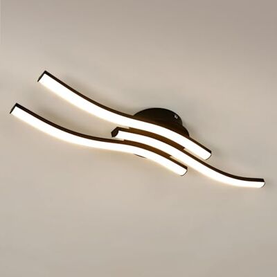 Comely Comley Moderne LED Deckenleuchte, 20W 2050LM Wellenförmig Deckenlampe LED, 3 Flammig LED Lampe, Wohnzimmerlampe, Schlafzimmerlampe, Küchenlampe, Deckenstrahler (3000K Warmweißes Licht) Comely Comley Moderne LED Deckenleuchte, 20W 2050LM Wellenförmig Deckenlampe LED, 3 Flammig LED Lampe, Wohnzimmerlampe, Schlafzimmerlampe, Küchenlampe, Deckenstrahler (3000K Warmweißes Licht)
