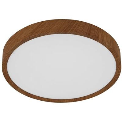 EGLO LED Deckenleuchte Giglio, runde Deckenlampe, Deckenbeleuchtung aus Metall und Kunststoff in Holzoptik und Weiß, Aufbauleuchte für Büro und Küche, warmweiß, Ø 34 cm EGLO LED Deckenleuchte Giglio, runde Deckenlampe, Deckenbeleuchtung aus Metall und Kunststoff in Holzoptik und Weiß, Aufbauleuchte für Büro und Küche, warmweiß, Ø 34 cm
