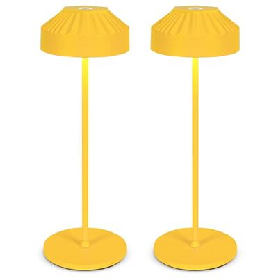 LuminexDesigns 2 Stück Mini LED Tischlampe Kabellos mit Akku – Touch Dimmbar, 3 Lichtfarben & Memory, IP54 Outdoor Tischleuchte für Nachttisch, Bad, Balkon, Terrasse & Restaurant Senfgelb LuminexDesigns 2 Stück Mini LED Tischlampe Kabellos mit Akku – Touch Dimmbar, 3 Lichtfarben & Memory, IP54 Outdoor Tischleuchte für Nachttisch, Bad, Balkon, Terrasse & Restaurant Senfgelb