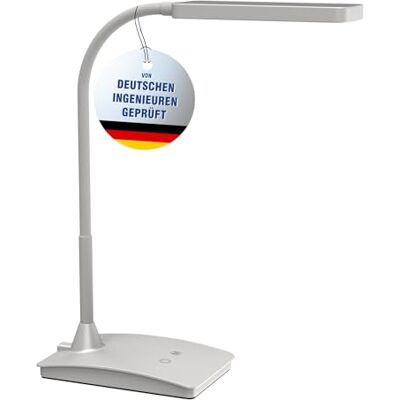 MAUL LED-Tischleuchte pearly colour vario, dimmbar – leistungsstarke Büro Arbeitsplatzleuchte – Schreibtischlampe mit 3000-6500K Farbtemperatur – Silber MAUL LED-Tischleuchte pearly colour vario, dimmbar – leistungsstarke Büro Arbeitsplatzleuchte – Schreibtischlampe mit 3000-6500K Farbtemperatur – Silber