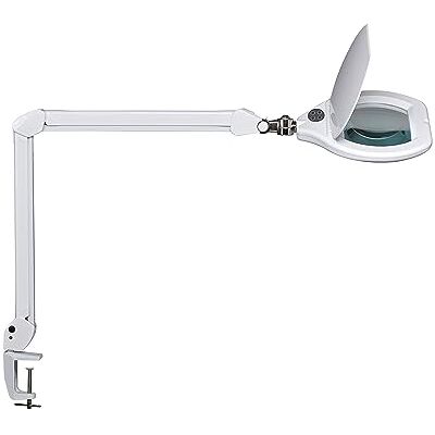 MAUL LED-Lupenleuchte crystal, stufenlos dimmbar, Metall, 17 Watt, weiß, 84 x 26 x 51 cm MAUL LED-Lupenleuchte crystal, stufenlos dimmbar, Metall, 17 Watt, weiß, 84 x 26 x 51 cm