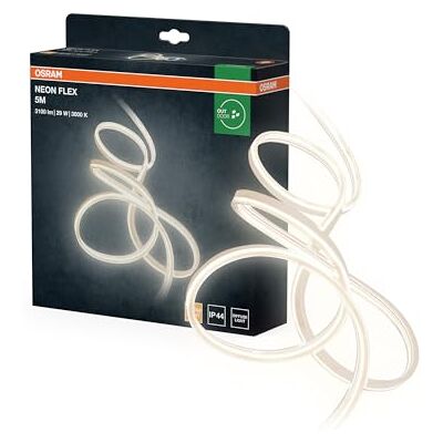 Osram Neon Flex dekorative Outdoor-LED-Strips warmweiß 5m aus Silikon, IP44-Schutz, indirekte und direkte Beleuchtung für Garten und Balkon Osram Neon Flex dekorative Outdoor-LED-Strips warmweiß 5m aus Silikon, IP44-Schutz, indirekte und direkte Beleuchtung für Garten und Balkon
