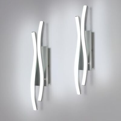 Comely 2Stk LED Wandleuchte Innen, 14W 1575LM Moderne Wandleuchten, Aluminium Beleuchtung Wandlampe für Wohnzimmer, Schlafzimmer, Treppenhaus, Weißes Licht 6500K, Silber, 41cm Comely 2Stk LED Wandleuchte Innen, 14W 1575LM Moderne Wandleuchten, Aluminium Beleuchtung Wandlampe für Wohnzimmer, Schlafzimmer, Treppenhaus, Weißes Licht 6500K, Silber, 41cm